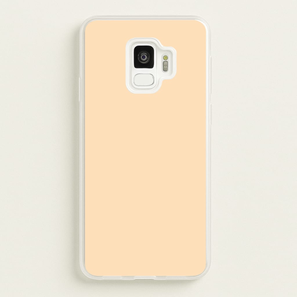 Back To Casics - Pretty Pastels - Plain Orange - Plain Phone Case for Galaxy S9