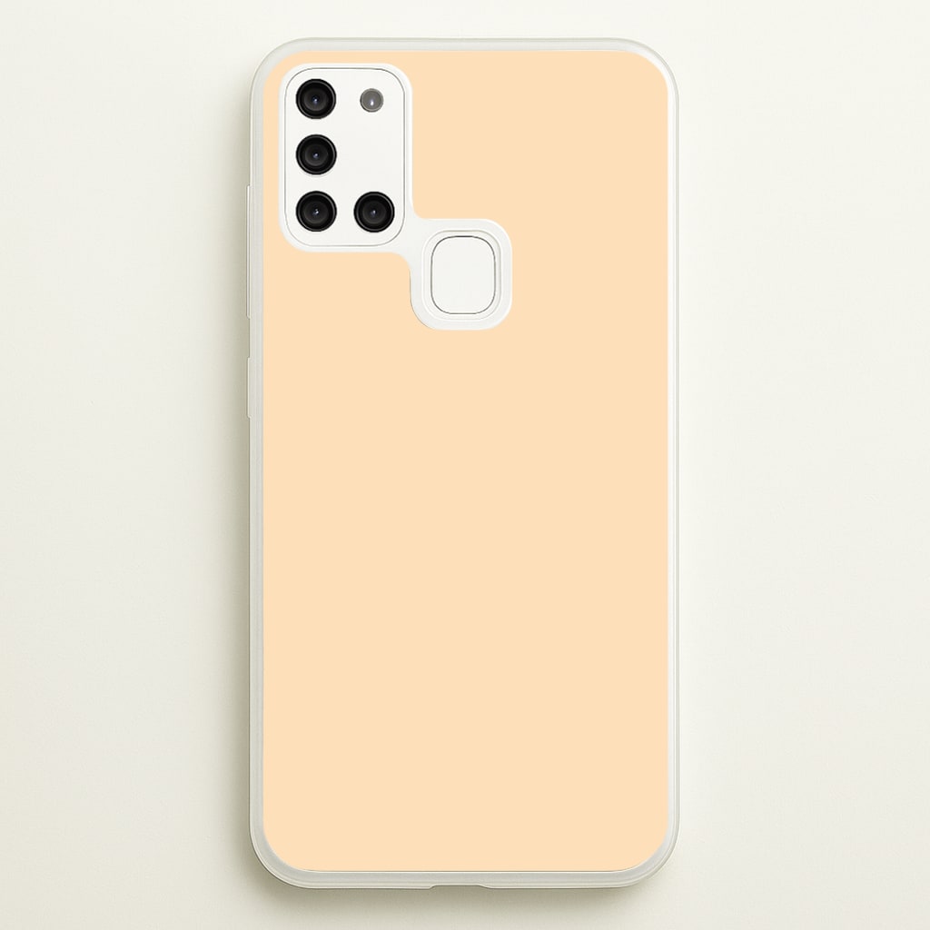 Back To Casics - Pretty Pastels - Plain Orange - Plain Phone Case for Galaxy A21s