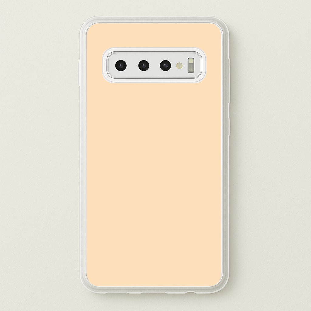 Back To Casics - Pretty Pastels - Plain Orange - Plain Phone Case for Galaxy S10 Plus