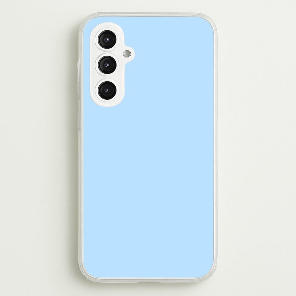 Back To Casics - Pretty Pastels - Plain Blue - Plain Phone Case for Galaxy S23FE