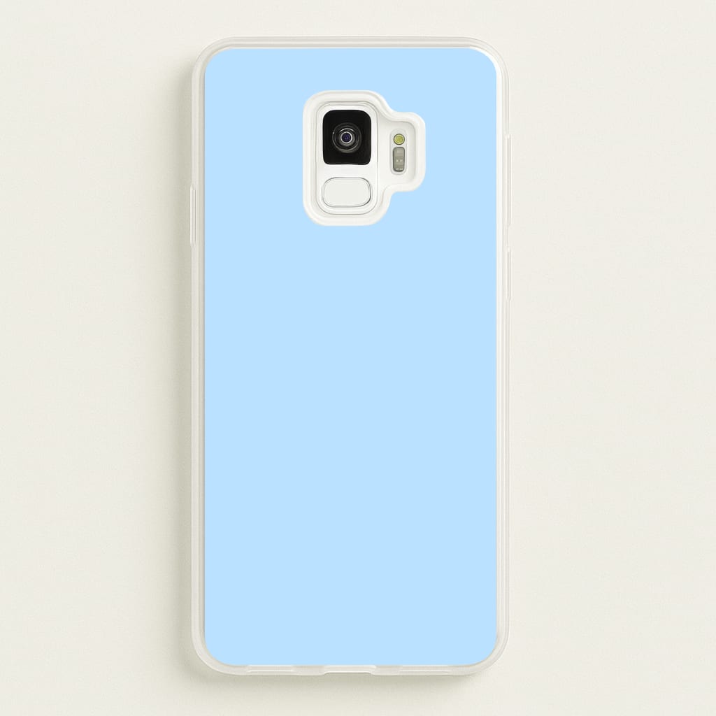 Back To Casics - Pretty Pastels - Plain Blue - Plain Phone Case for Galaxy S9