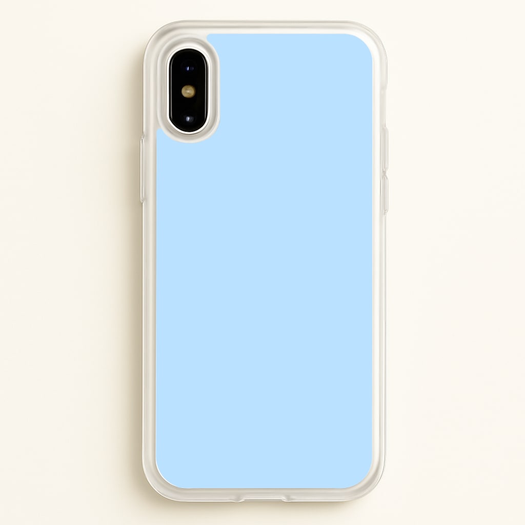 Back To Casics - Pretty Pastels - Plain Blue - Plain Phone Case for iPhone X / XS