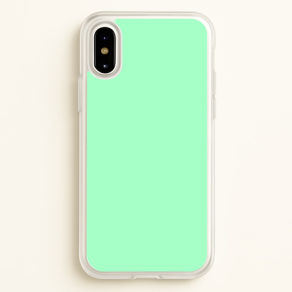 Back To Casics - Pretty Pastels - Plain Green - Plain Phone Case for iPhone X / XS