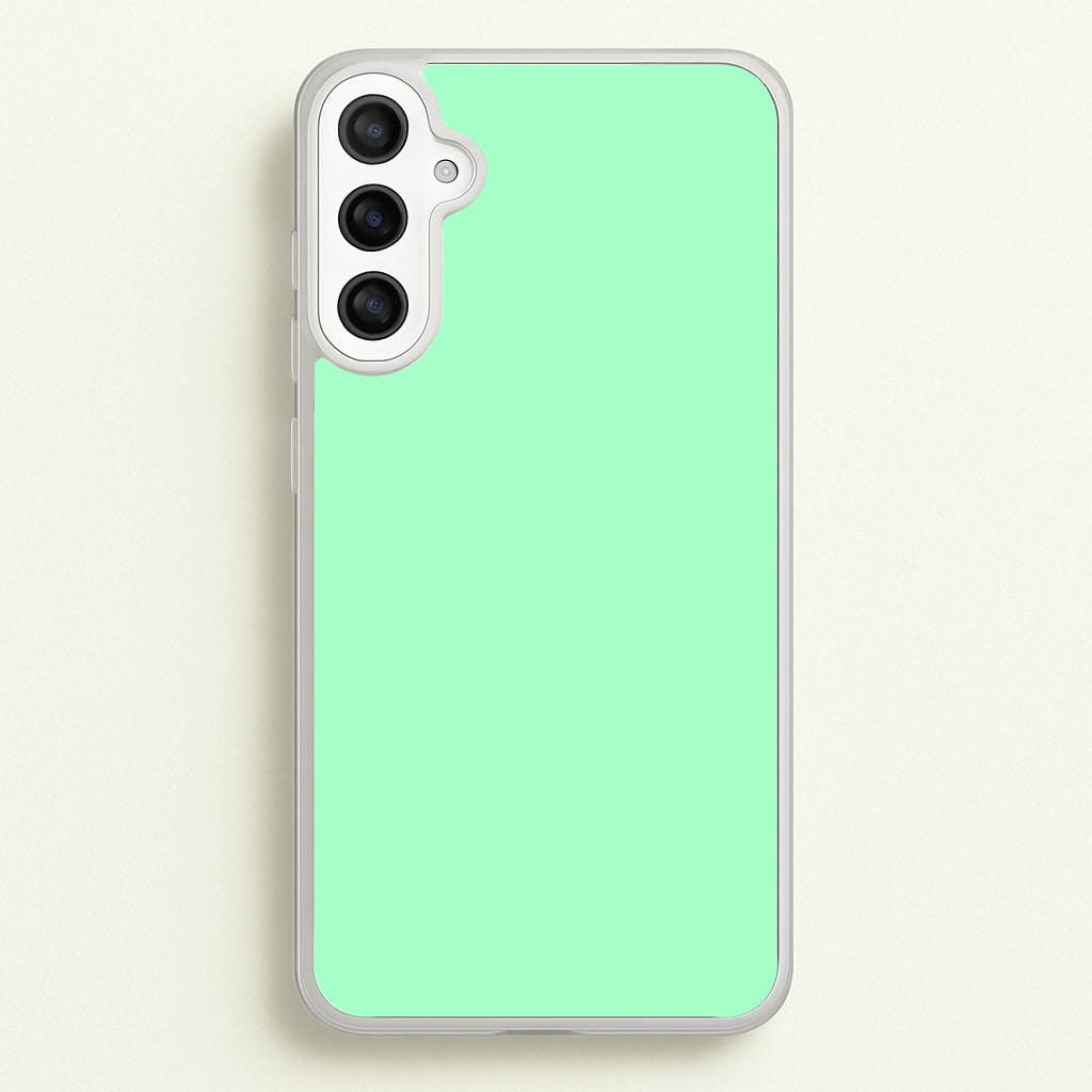 Back To Casics - Pretty Pastels - Plain Green - Plain Phone Case for Galaxy A36
