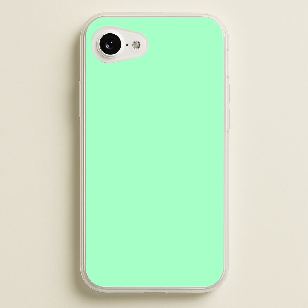 Back To Casics - Pretty Pastels - Plain Green - Plain Phone Case for iPhone 16e