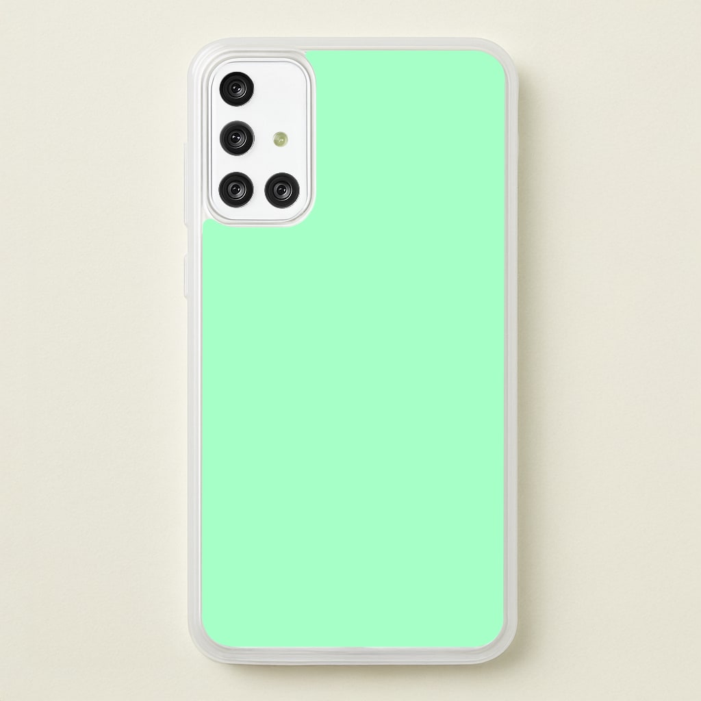 Back To Casics - Pretty Pastels - Plain Green - Plain Phone Case for Galaxy A71