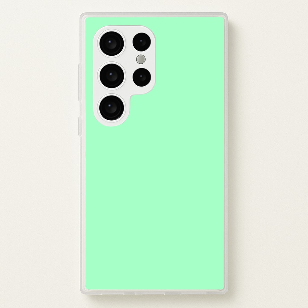 Back To Casics - Pretty Pastels - Plain Green - Plain Phone Case for Galaxy S24 Ultra