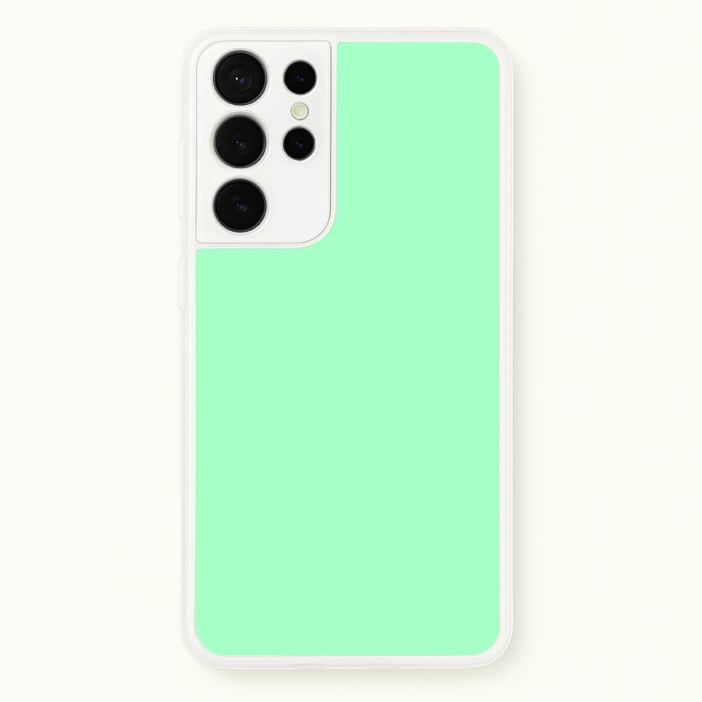 Back To Casics - Pretty Pastels - Plain Green - Plain Phone Case for Galaxy S21 Ultra