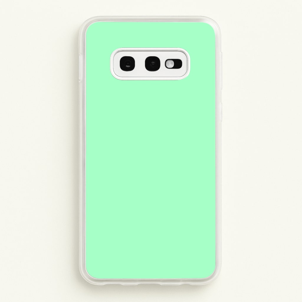 Back To Casics - Pretty Pastels - Plain Green - Plain Phone Case for Galaxy S10e