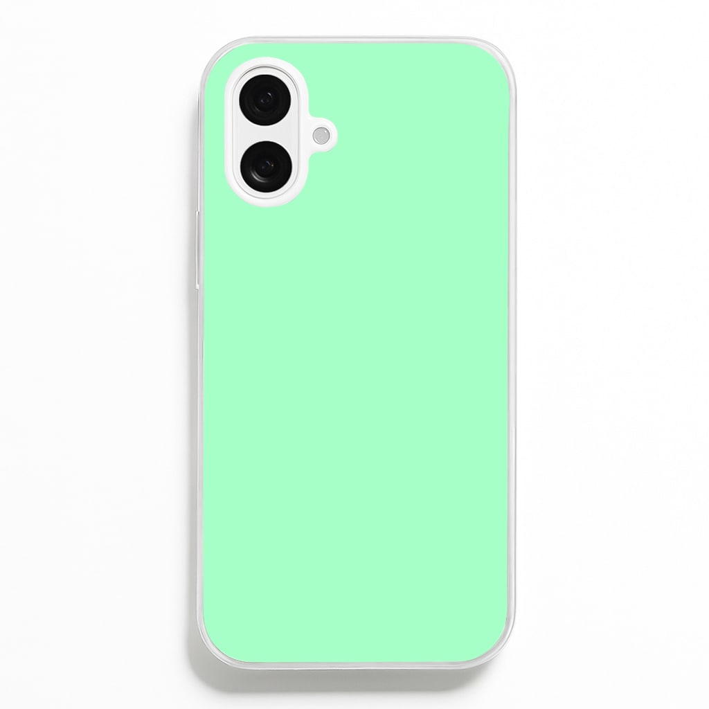 Back To Casics - Pretty Pastels - Plain Green - Plain Phone Case for iPhone 16 Plus