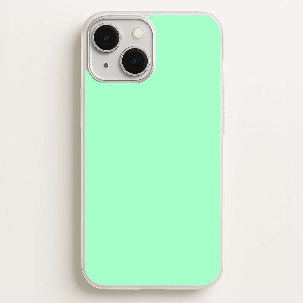 Back To Casics - Pretty Pastels - Plain Green - Plain Phone Case for iPhone 13