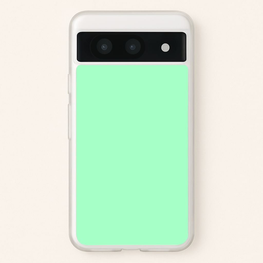 Back To Casics - Pretty Pastels - Plain Green - Plain Phone Case for Google Pixel 8a