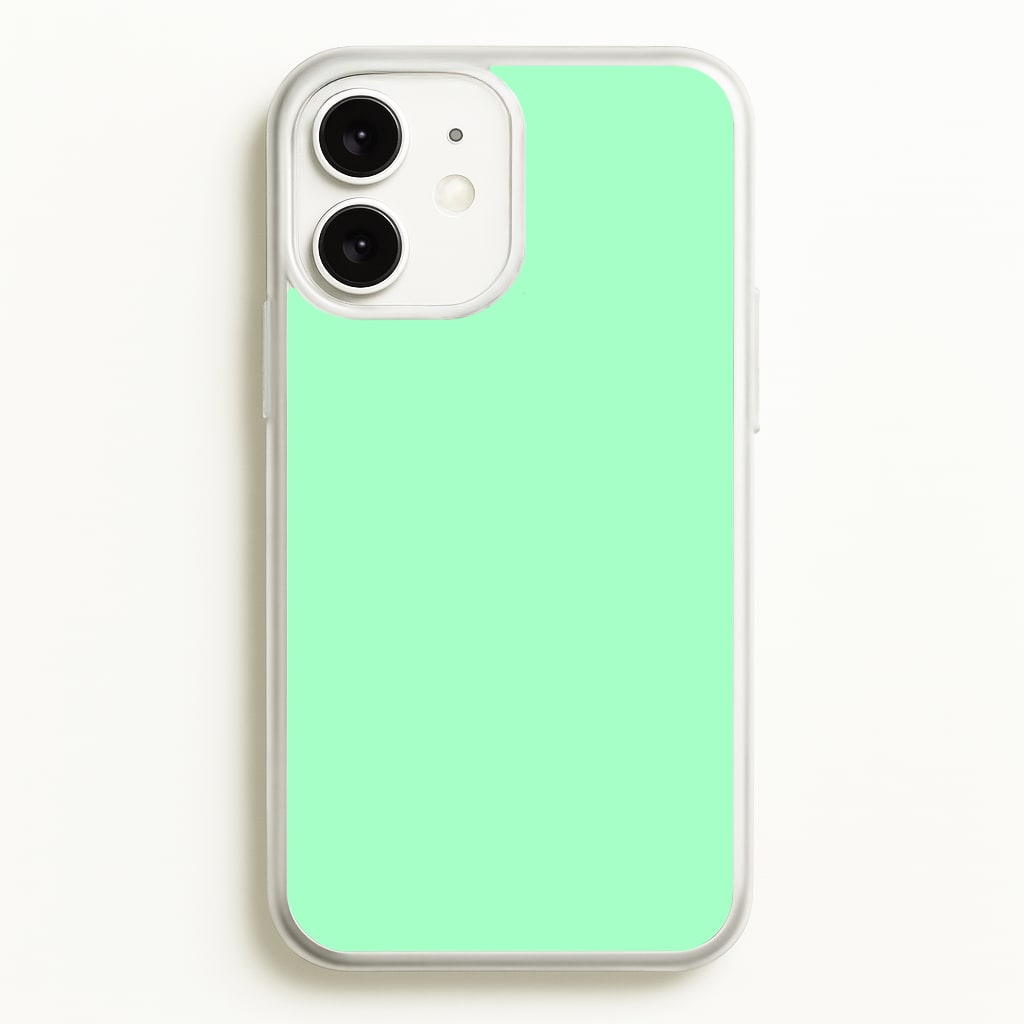 Back To Casics - Pretty Pastels - Plain Green - Plain Phone Case for iPhone 11
