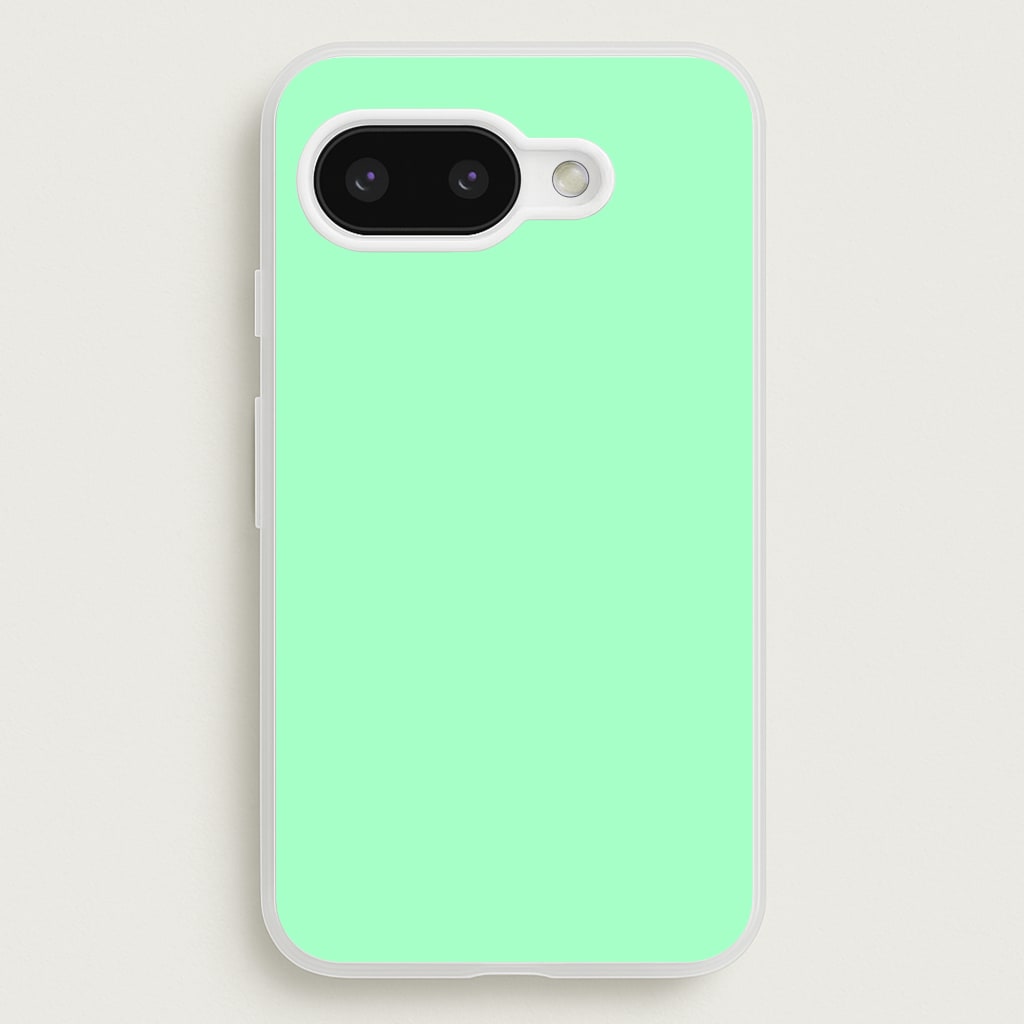 Back To Casics - Pretty Pastels - Plain Green - Plain Phone Case for Google Pixel 9a