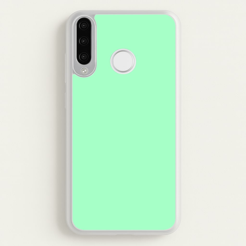 Back To Casics - Pretty Pastels - Plain Green - Plain Phone Case for Huawei P30 Lite