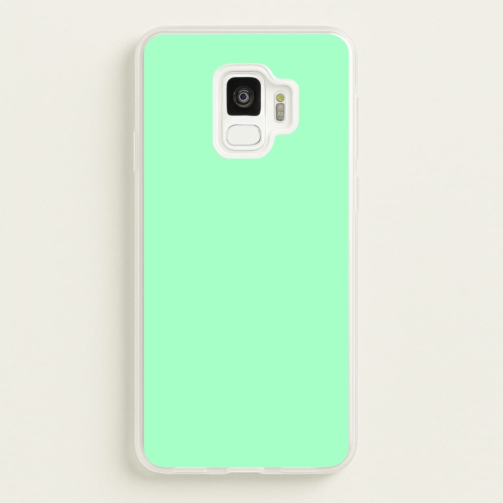 Back To Casics - Pretty Pastels - Plain Green - Plain Phone Case for Galaxy S9