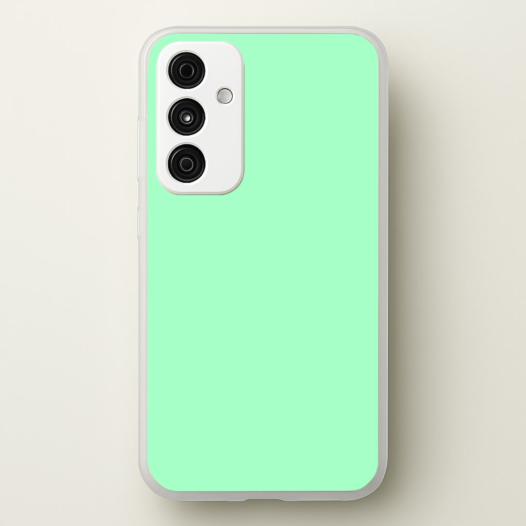 Back To Casics - Pretty Pastels - Plain Green - Plain Phone Case for Galaxy A55
