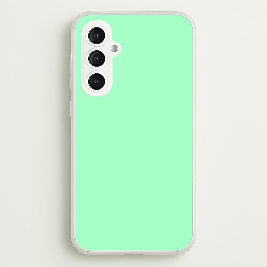 Back To Casics - Pretty Pastels - Plain Green - Plain Phone Case for Galaxy S23FE