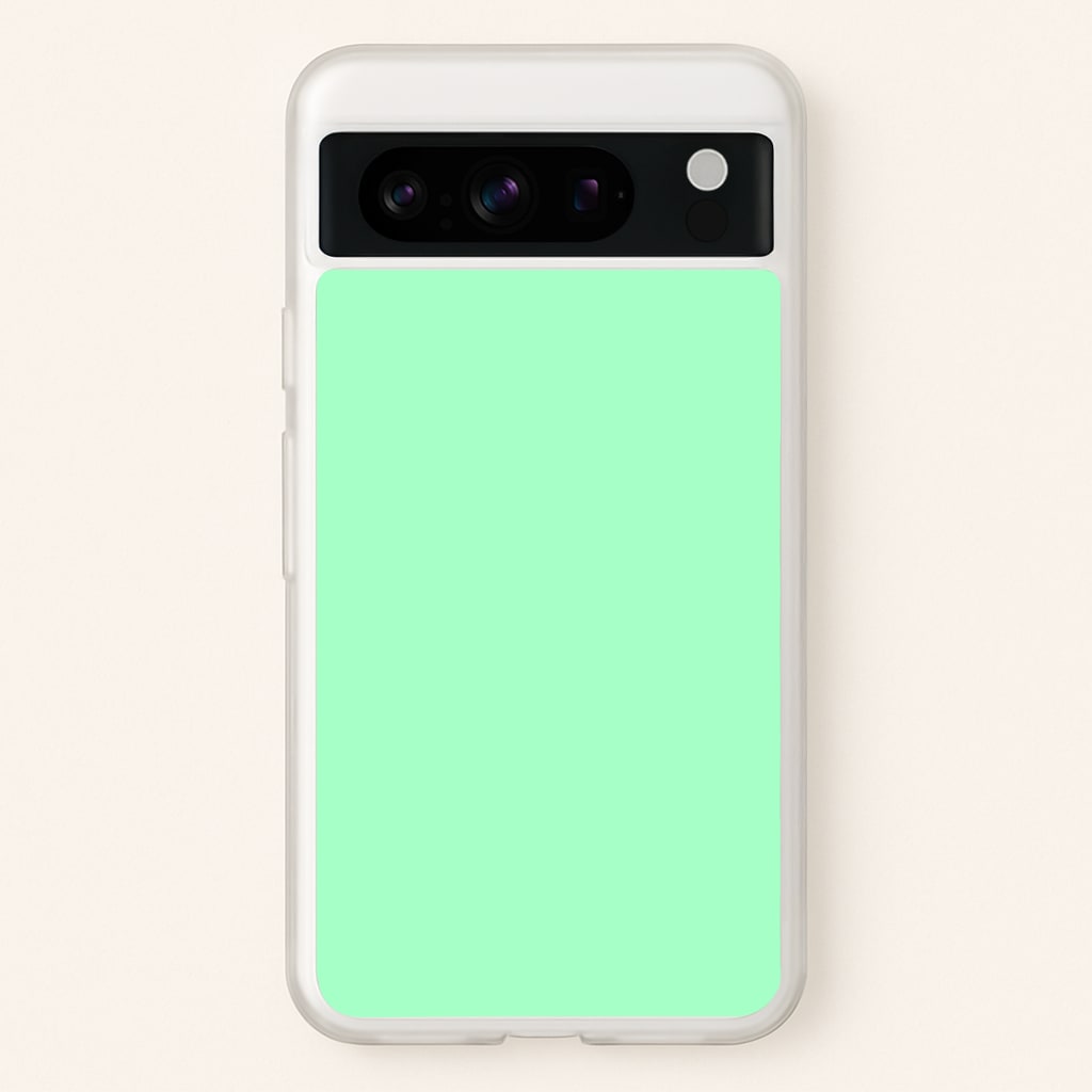 Back To Casics - Pretty Pastels - Plain Green - Plain Phone Case for Google Pixel 8 Pro