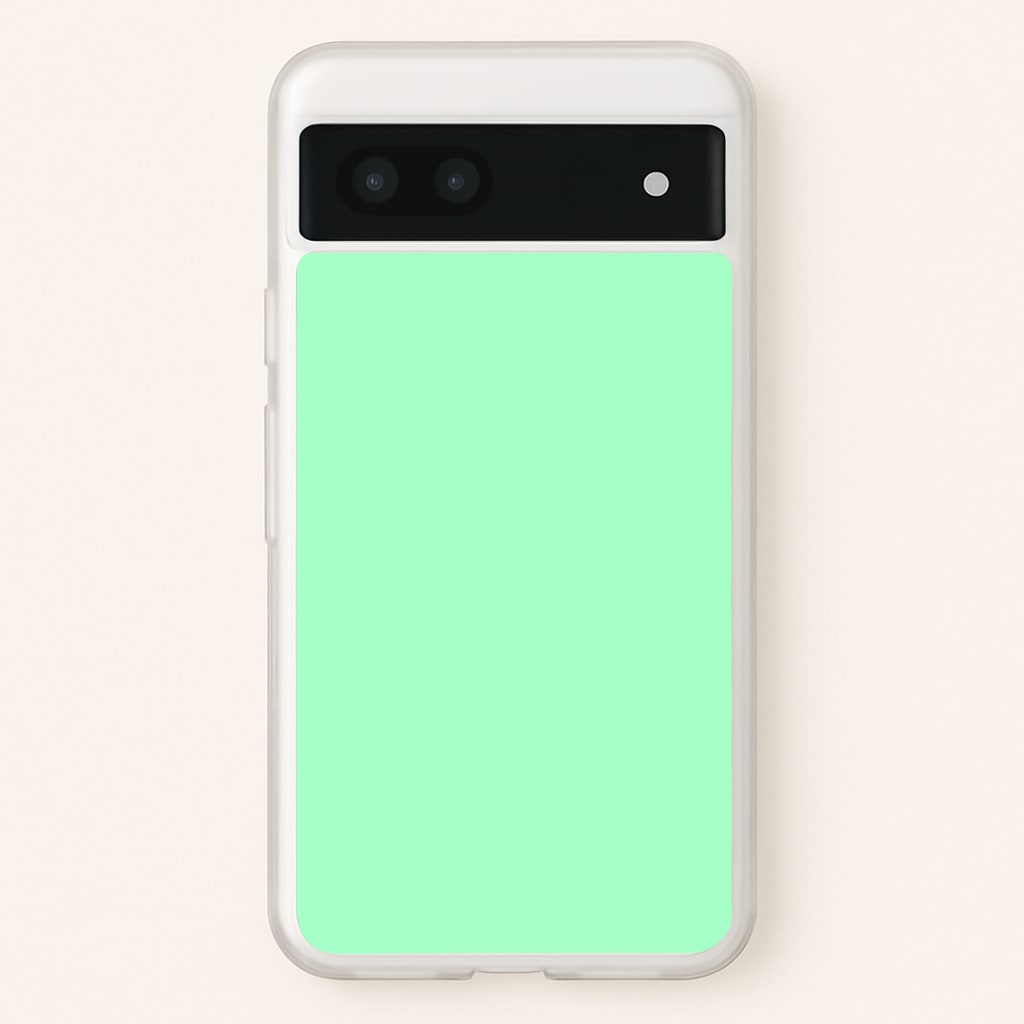 Back To Casics - Pretty Pastels - Plain Green - Plain Phone Case for Google Pixel 7a