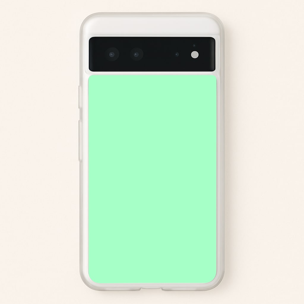 Back To Casics - Pretty Pastels - Plain Green - Plain Phone Case for Google Pixel 6