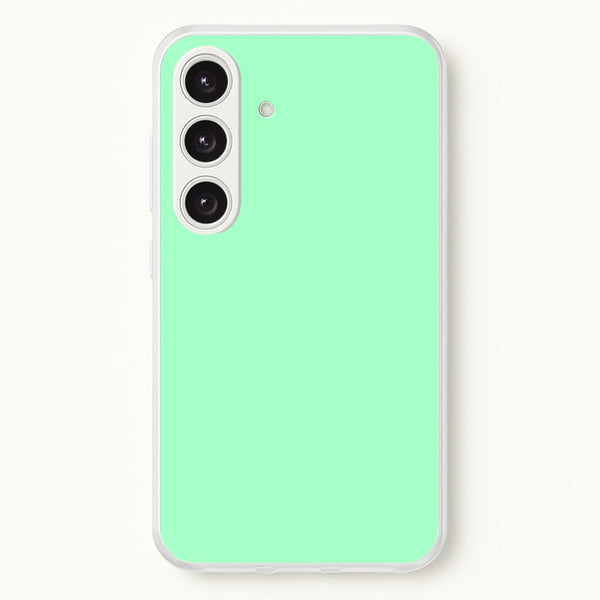 Back To Casics - Pretty Pastels - Plain Green - Plain Phone Case for Galaxy S24 Plus