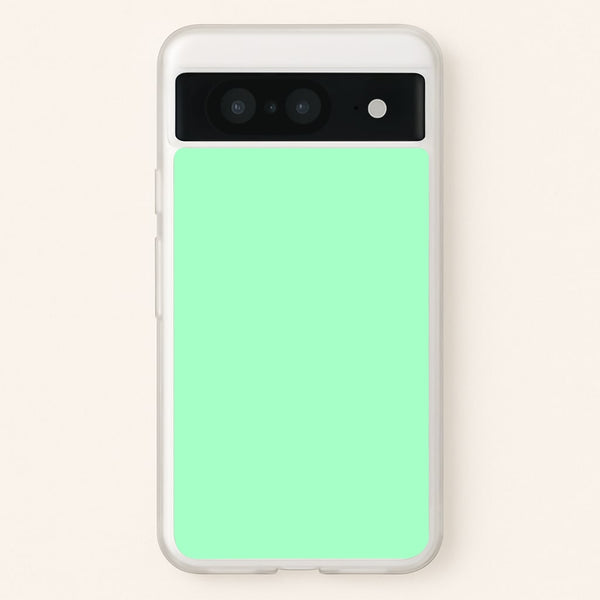 Back To Casics - Pretty Pastels - Plain Green - Plain Phone Case for Google Pixel 8