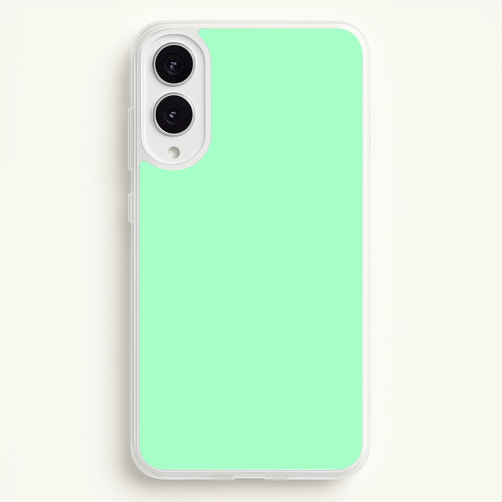 Back To Casics - Pretty Pastels - Plain Green - Plain Phone Case for Galaxy S25 Edge