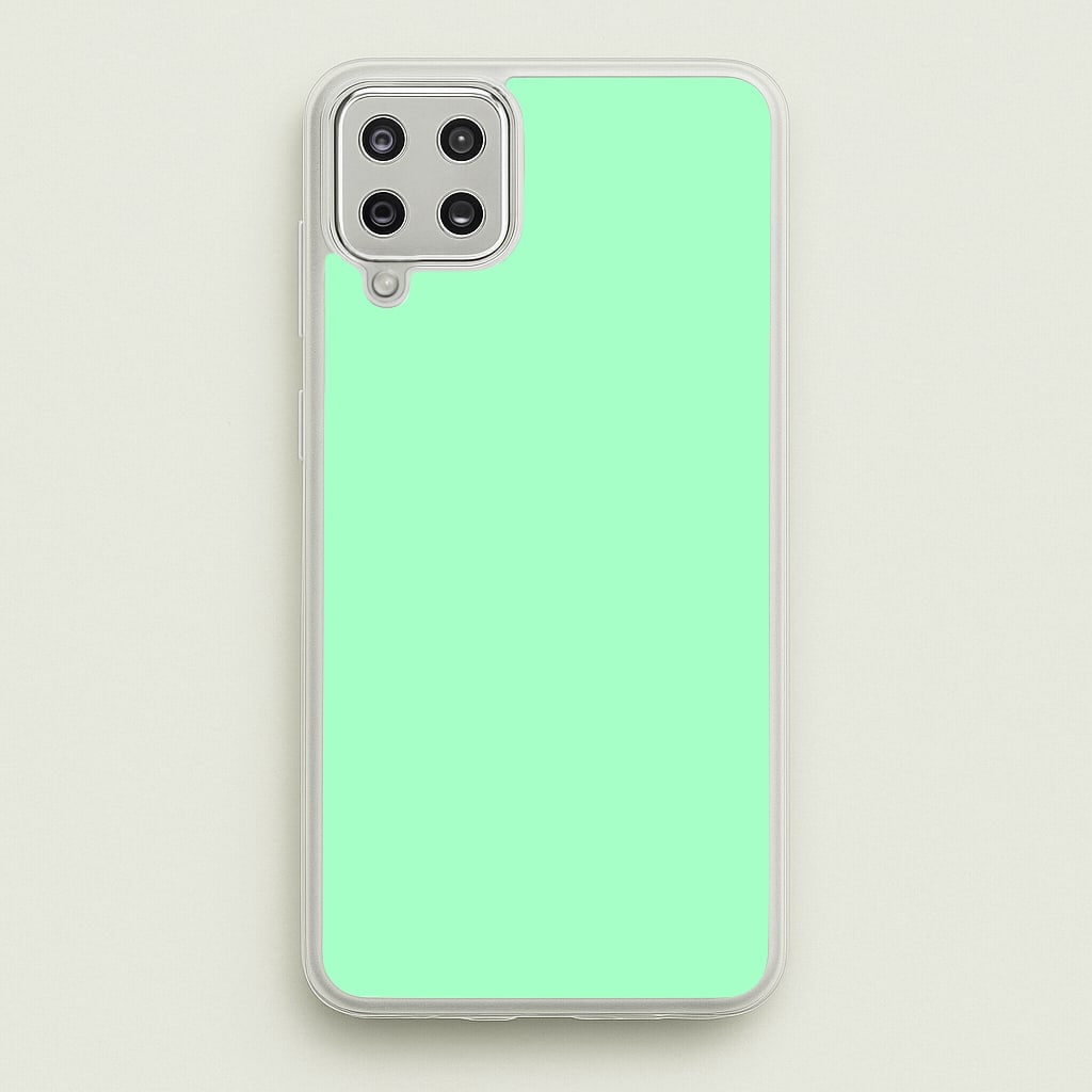 Back To Casics - Pretty Pastels - Plain Green - Plain Phone Case for Galaxy A12