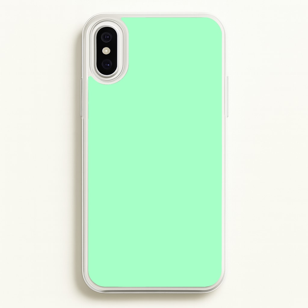 Back To Casics - Pretty Pastels - Plain Green - Plain Phone Case for iPhone XS Max