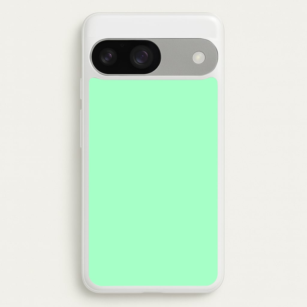 Back To Casics - Pretty Pastels - Plain Green - Plain Phone Case for Google Pixel 9 / 9 Pro