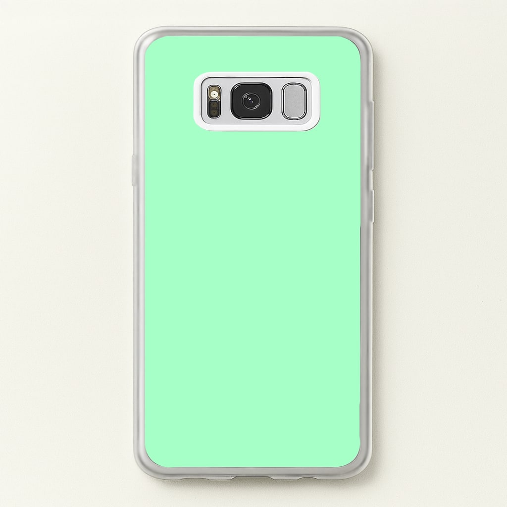 Back To Casics - Pretty Pastels - Plain Green - Plain Phone Case for Galaxy S8