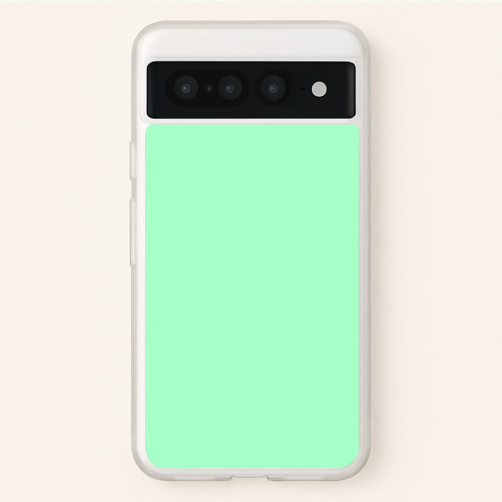 Back To Casics - Pretty Pastels - Plain Green - Plain Phone Case for Google Pixel 7 Pro