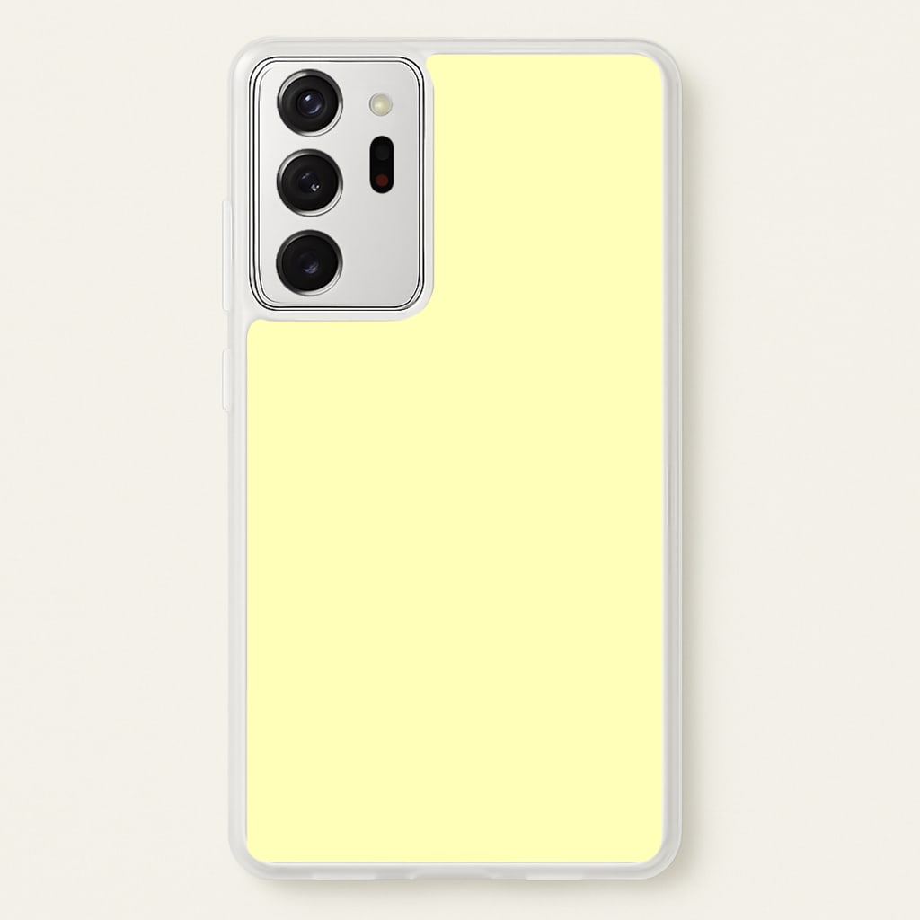 Back To Casics - Pretty Pastels - Plain Yellow - Plain Phone Case for Galaxy Note 20 Ultra