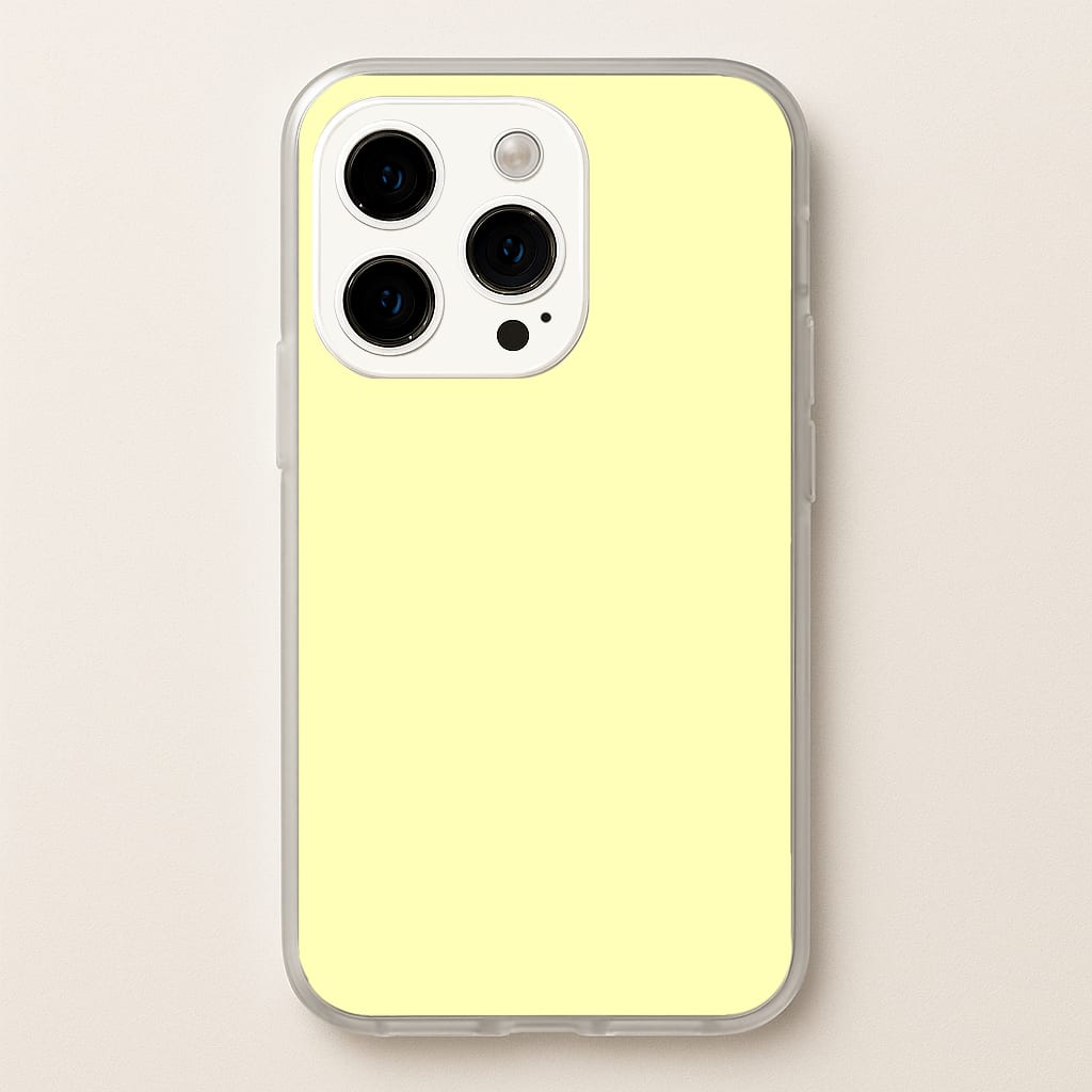 Back To Casics - Pretty Pastels - Plain Yellow - Plain Phone Case for iPhone 15 Pro