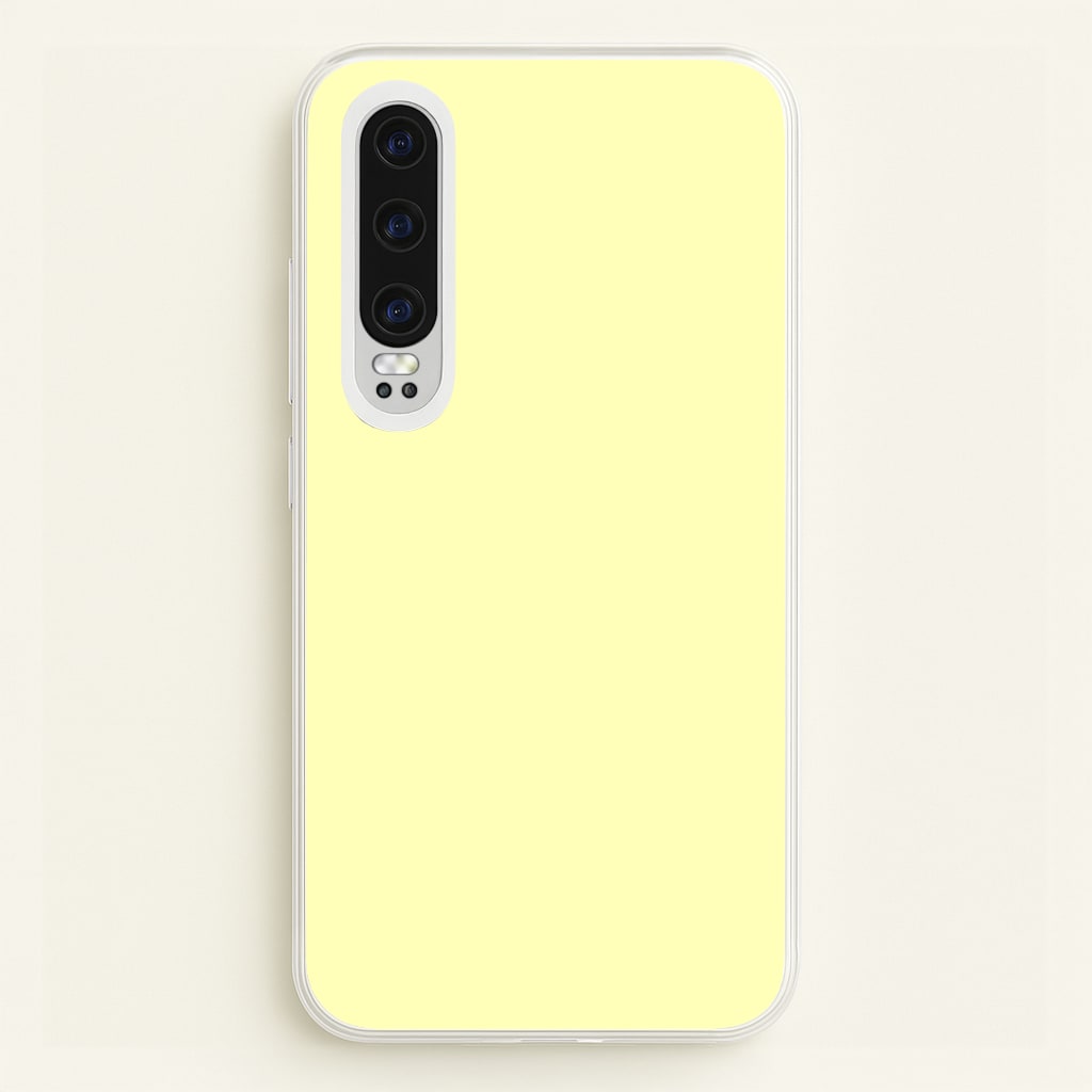 Back To Casics - Pretty Pastels - Plain Yellow - Plain Phone Case for Huawei P30
