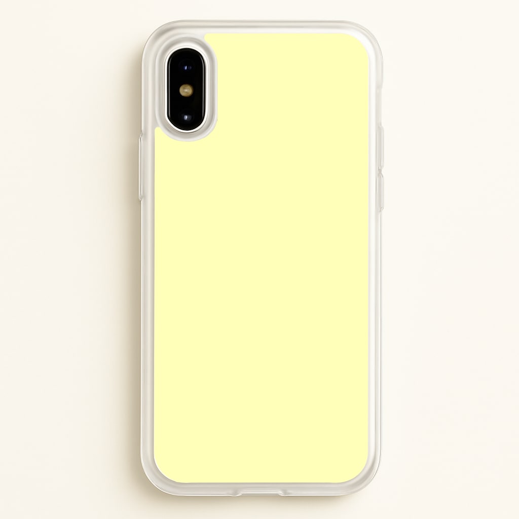Back To Casics - Pretty Pastels - Plain Yellow - Plain Phone Case for iPhone X / XS