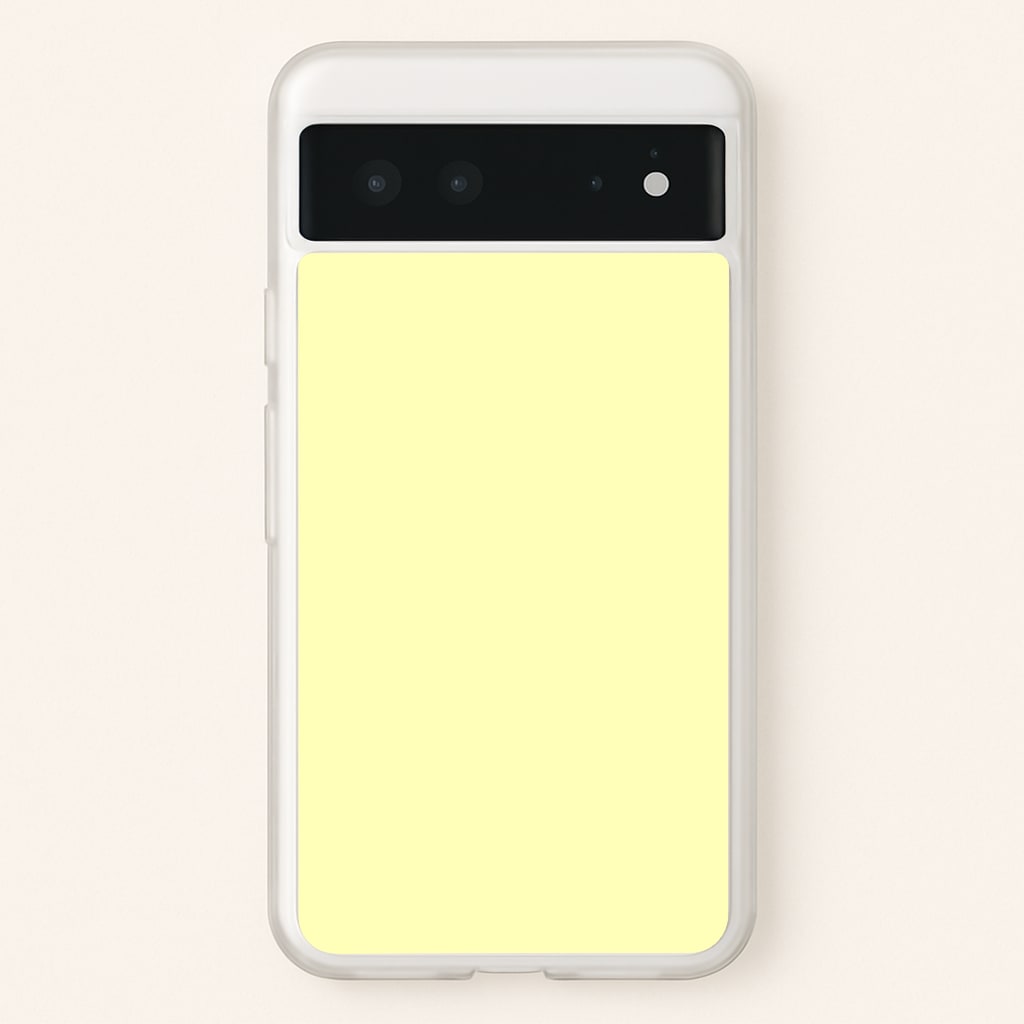 Back To Casics - Pretty Pastels - Plain Yellow - Plain Phone Case for Google Pixel 6