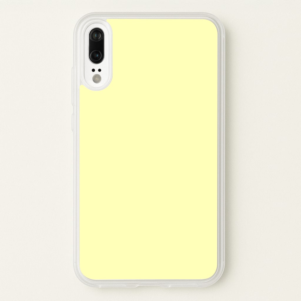 Back To Casics - Pretty Pastels - Plain Yellow - Plain Phone Case for Huawei P20