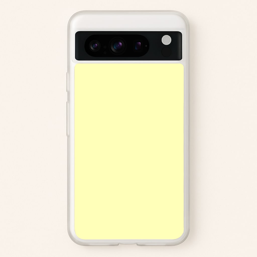 Back To Casics - Pretty Pastels - Plain Yellow - Plain Phone Case for Google Pixel 8 Pro