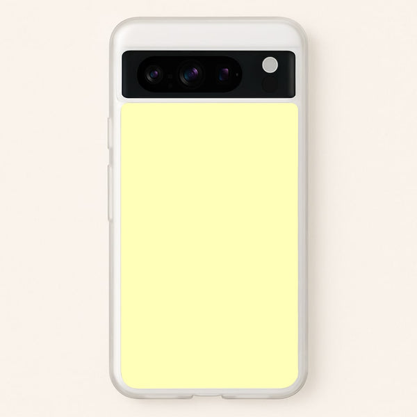 Back To Casics - Pretty Pastels - Plain Yellow - Plain Phone Case for Google Pixel 8 Pro
