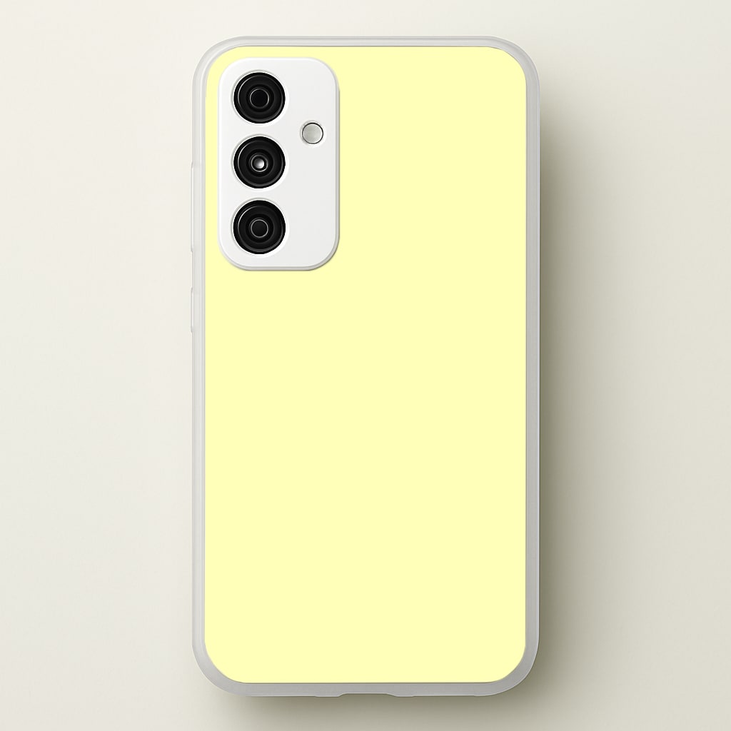 Back To Casics - Pretty Pastels - Plain Yellow - Plain Phone Case for Galaxy A55