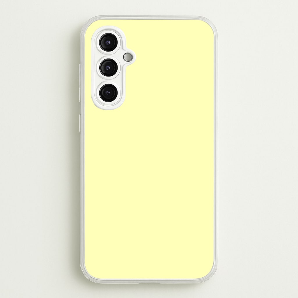 Back To Casics - Pretty Pastels - Plain Yellow - Plain Phone Case for Galaxy A14