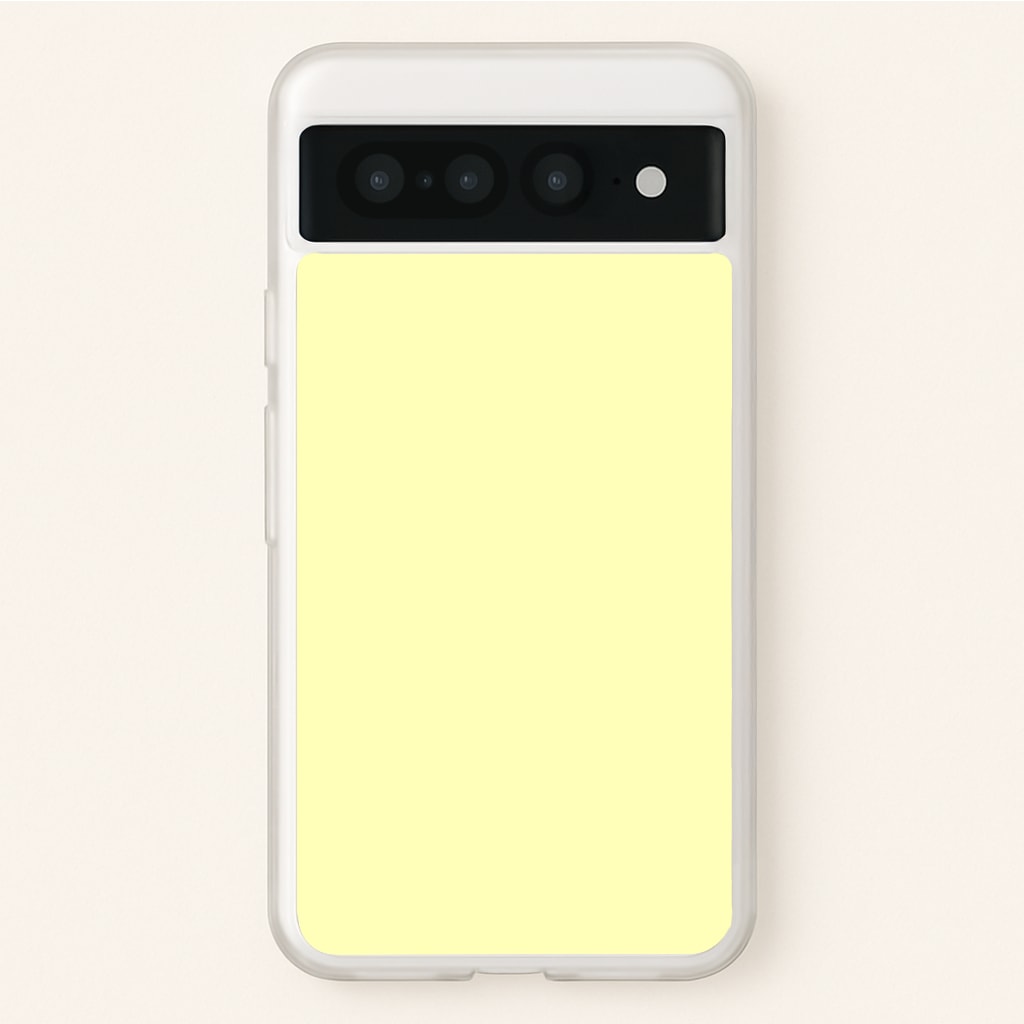 Back To Casics - Pretty Pastels - Plain Yellow - Plain Phone Case for Google Pixel 7 Pro