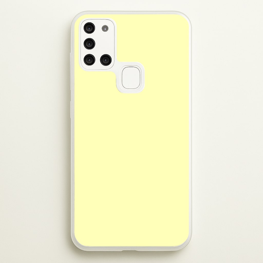 Back To Casics - Pretty Pastels - Plain Yellow - Plain Phone Case for Galaxy A21s