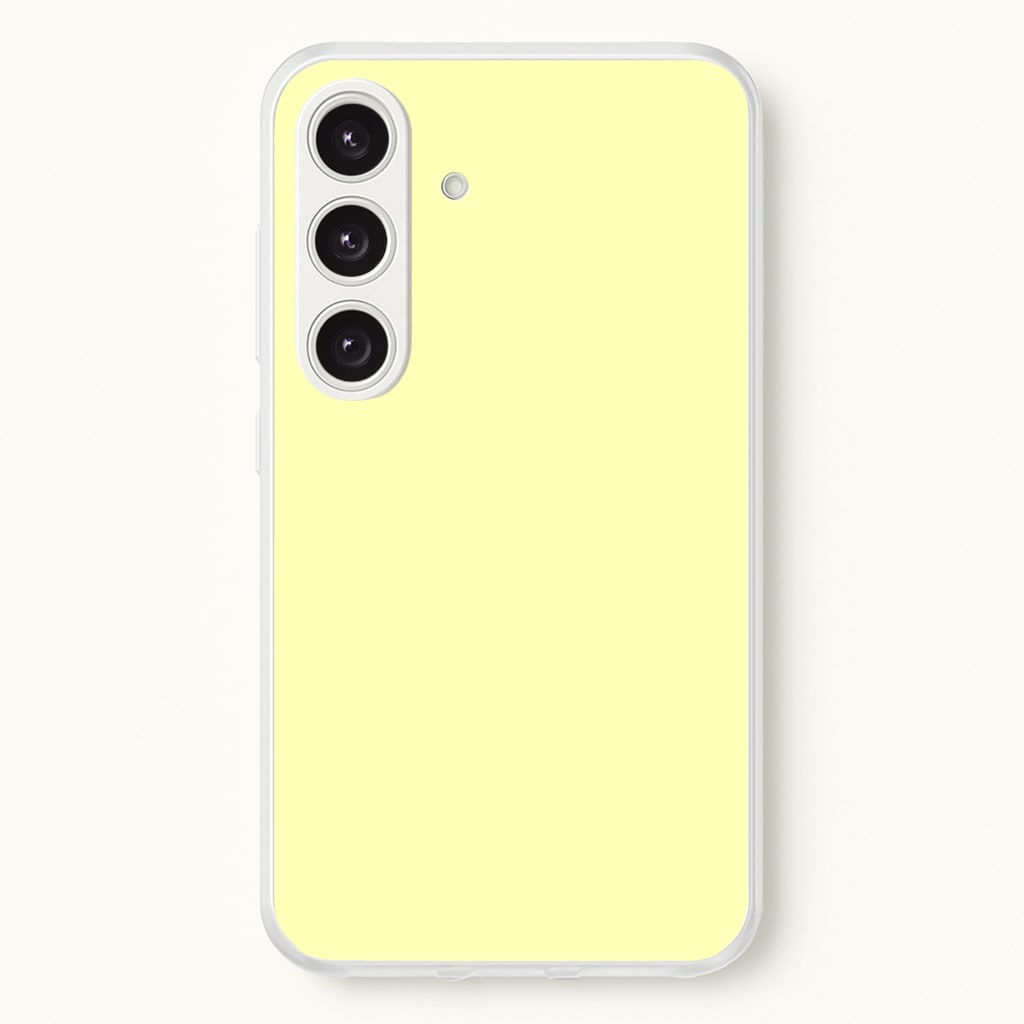 Back To Casics - Pretty Pastels - Plain Yellow - Plain Phone Case for Galaxy S24FE