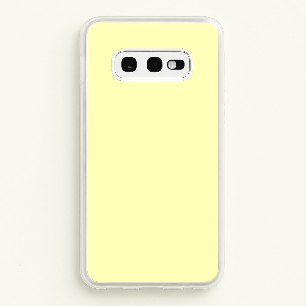 Back To Casics - Pretty Pastels - Plain Yellow - Plain Phone Case for Galaxy S10e