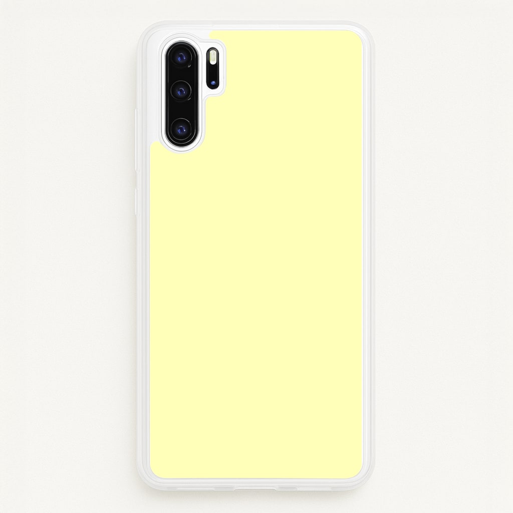 Back To Casics - Pretty Pastels - Plain Yellow - Plain Phone Case for Huawei P30 Pro