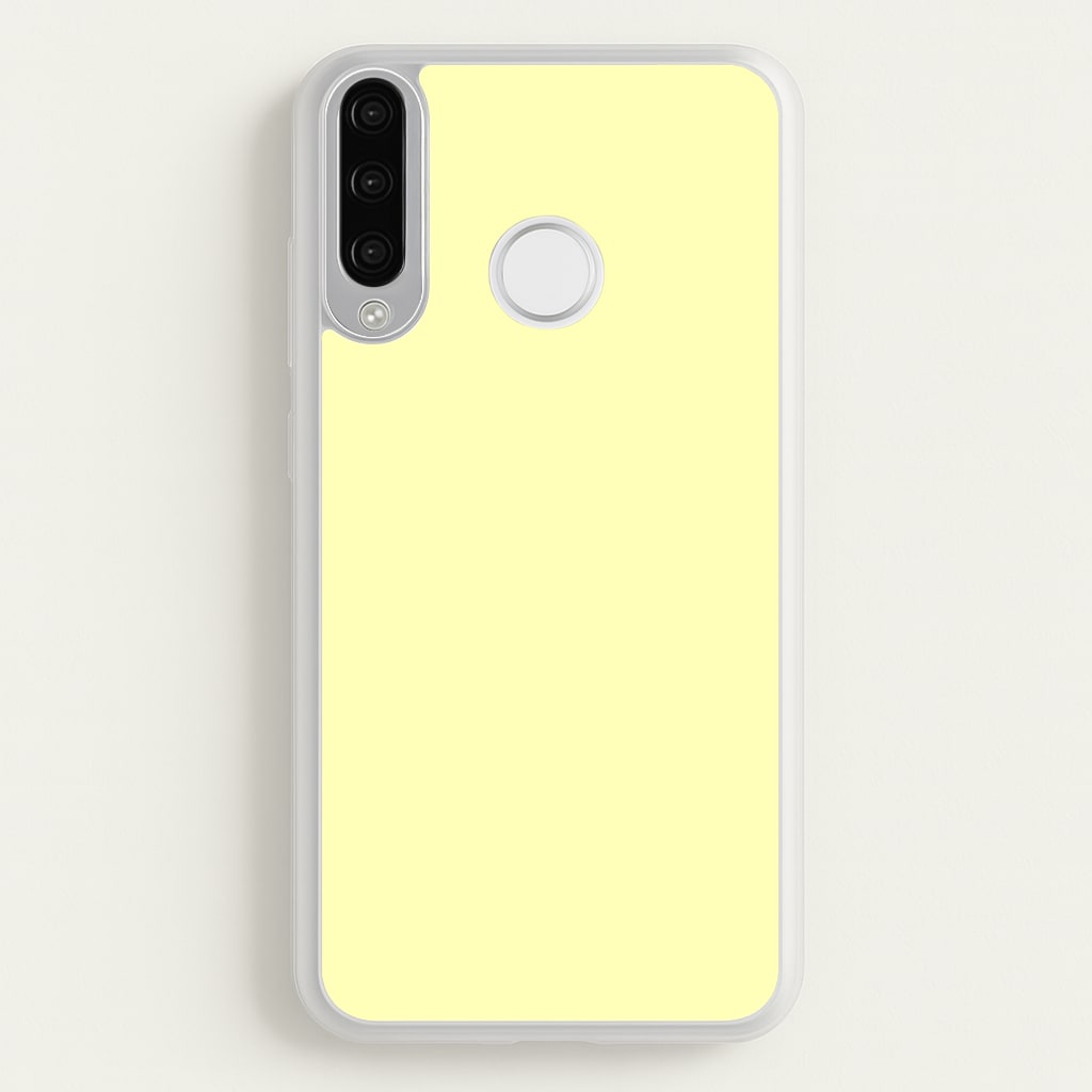 Back To Casics - Pretty Pastels - Plain Yellow - Plain Phone Case for Huawei P30 Lite