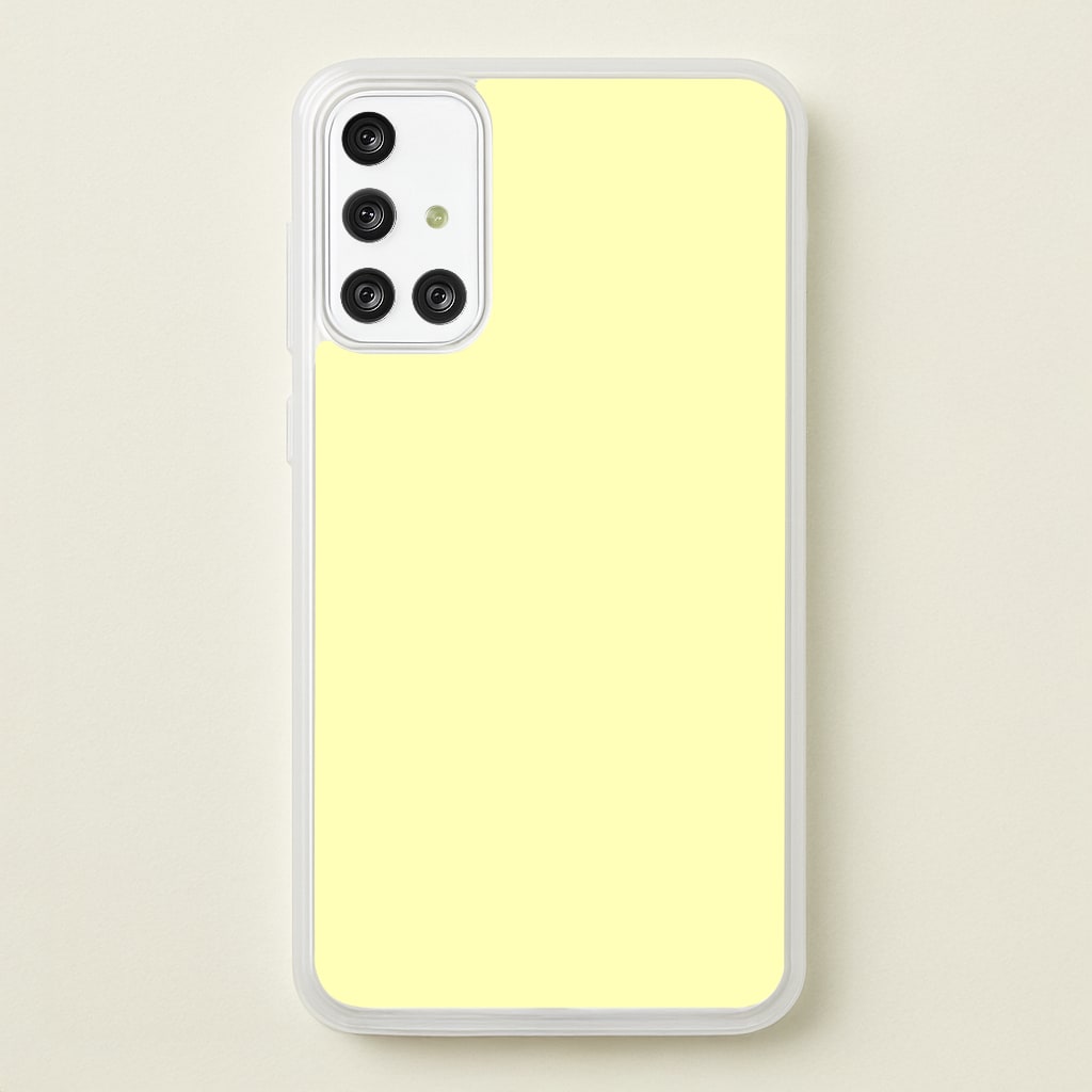 Back To Casics - Pretty Pastels - Plain Yellow - Plain Phone Case for Galaxy A71